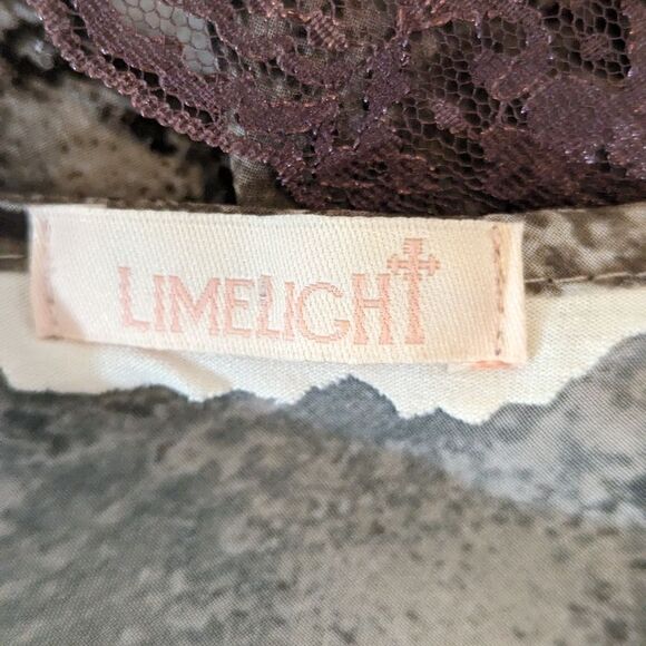 Limelight Sheer Reptile Print with Lace Camisole Top - Picture 7 of 7